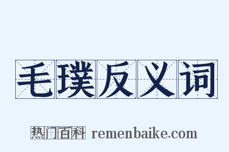 毛璞反义词是什么意思的图片